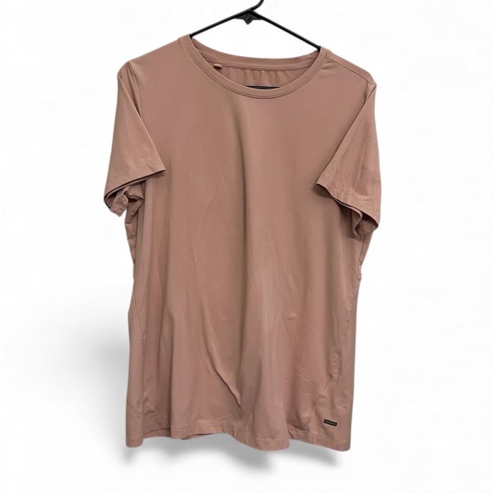 Mondetta Performance + Luxury Neutral Taupe Short Sleeve Tee Size M